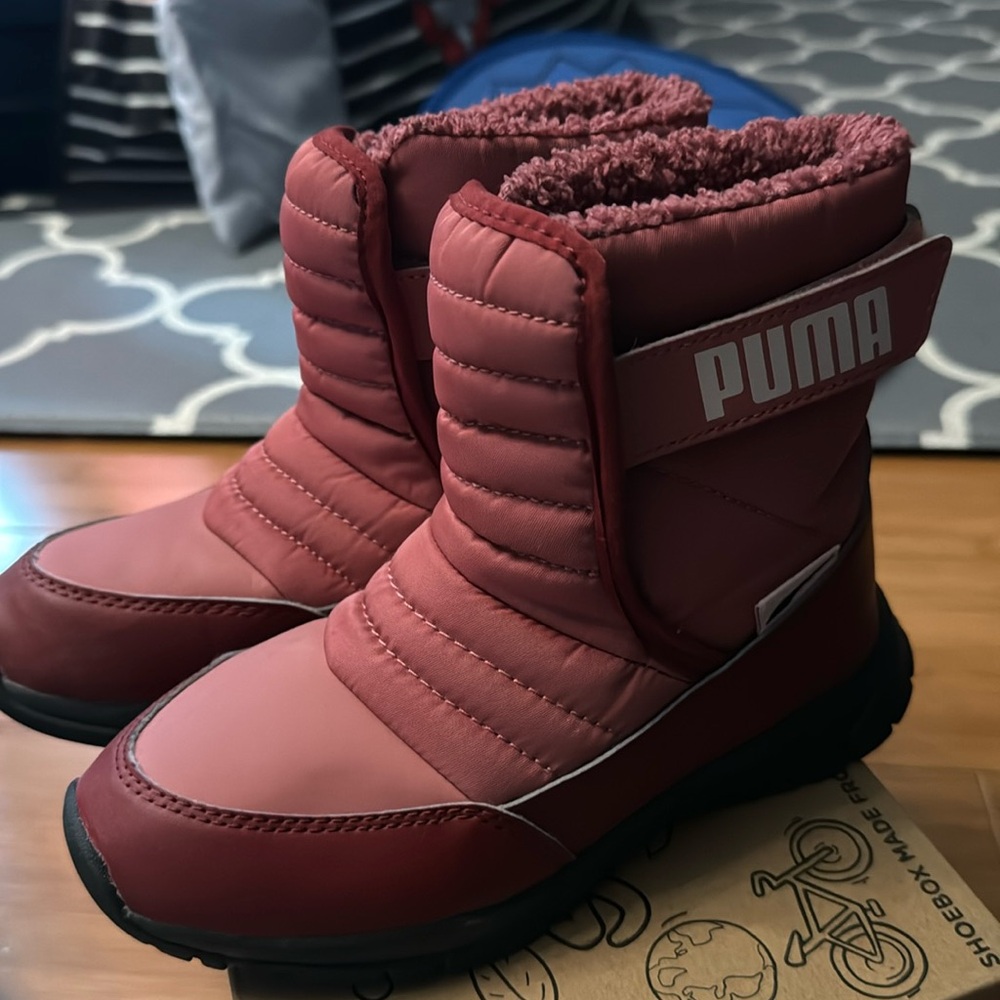 Kids Red Puma Snow Boots